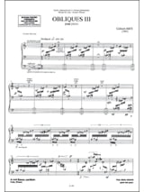 Obliques 3 - Gilbert Amy - Partition - Piano